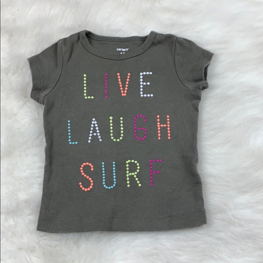 Baby Girl Live Laugh Surf Short T-shirt 12 months